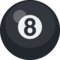 Pool 8 Ball emoji on Facebook